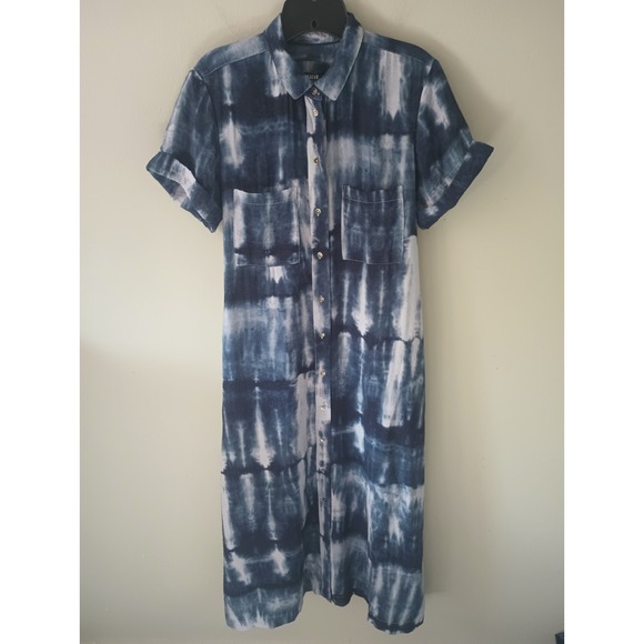 Anthropologie Dresses & Skirts - Maeve by Anthropologie Tereza Midi Shirt Dress Size‎ S Pockets Button Tie Waist